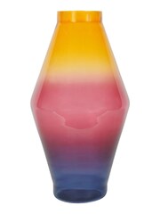 Libra Interiors Red Elise Tropical Sunset Ombre Large Glass Vase - Image 2 of 4