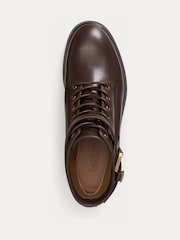 Lauren Ralph Lauren Brown Allyson Lace Up Ankle Boots - Image 3 of 4