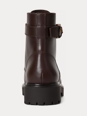 Lauren Ralph Lauren Brown Allyson Lace Up Ankle Boots - Image 4 of 4