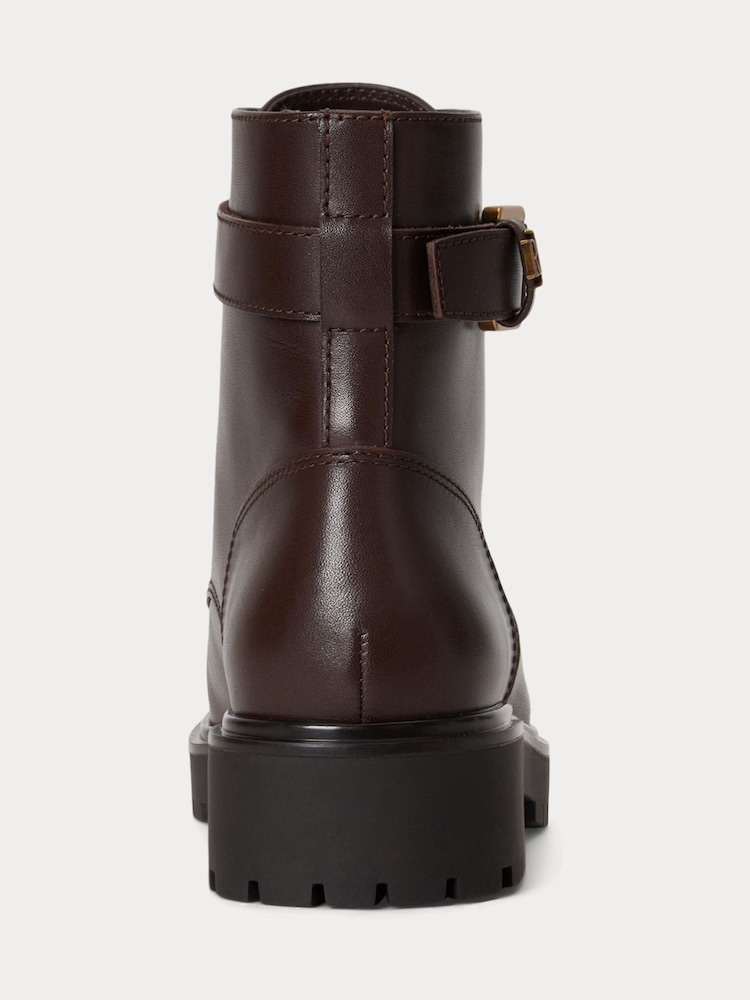 Lauren Ralph Lauren Brown Allyson Lace Up Ankle Boots - Image 4 of 4 Lauren Ralph Lauren Brown Allyson Lace Up Ankle Boots - Image 4 of 4