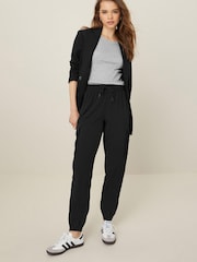 Black Outdoor Shower Resistant Cuff Cargo Trousers - Image 2 of 7