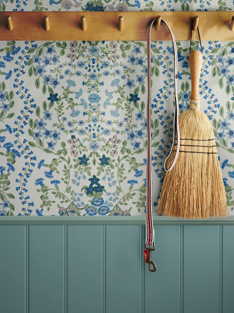 Joules Cream Symmetrical Trellis Ditsy 10M Wallpaper - Image 1 of 4