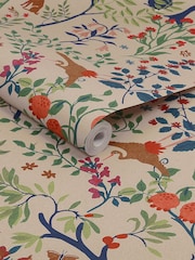Joules Cream Enchanted Woodland Antique 10M Wallpaper - Image 3 of 4
