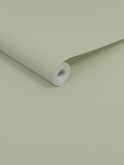Joules Sage Green Plain 10M Wallpaper - Image 3 of 4