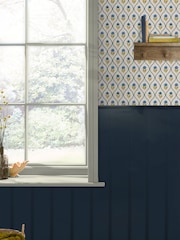 Joules Gold Trellis Floral 10M Wallpaper - Image 1 of 4