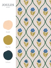 Joules Gold Trellis Floral 10M Wallpaper - Image 4 of 4