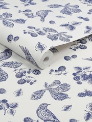 Joules Cream Blackberry Bird 10M Wallpaper - Image 3 of 4