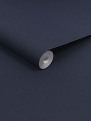 Joules Navy Blue Plain 10M Wallpaper - Image 3 of 4