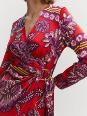 Mango Red Printed Satin Dress - Image 7 of 9