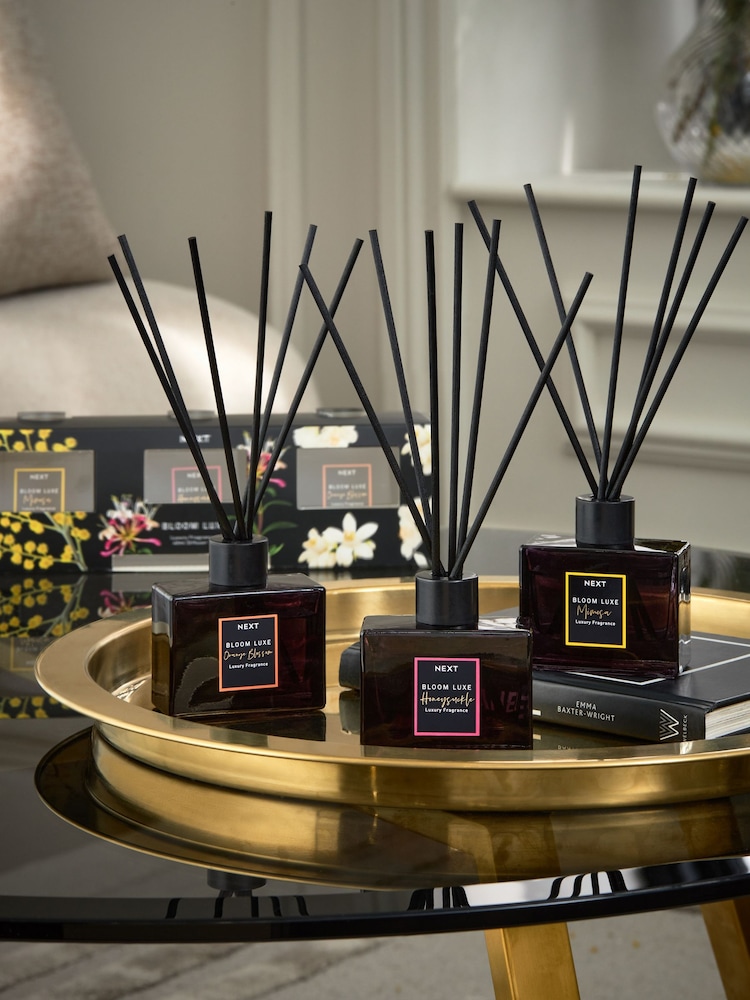 Bloom Luxe Honeysuckle, Mimosa & Orange Blossom Fragranced Diffuser Trio - Image 1 of 2