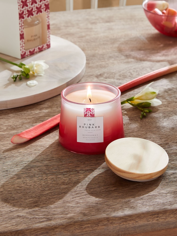Pink Rhubarb Jar Candle - Image 1 of 4