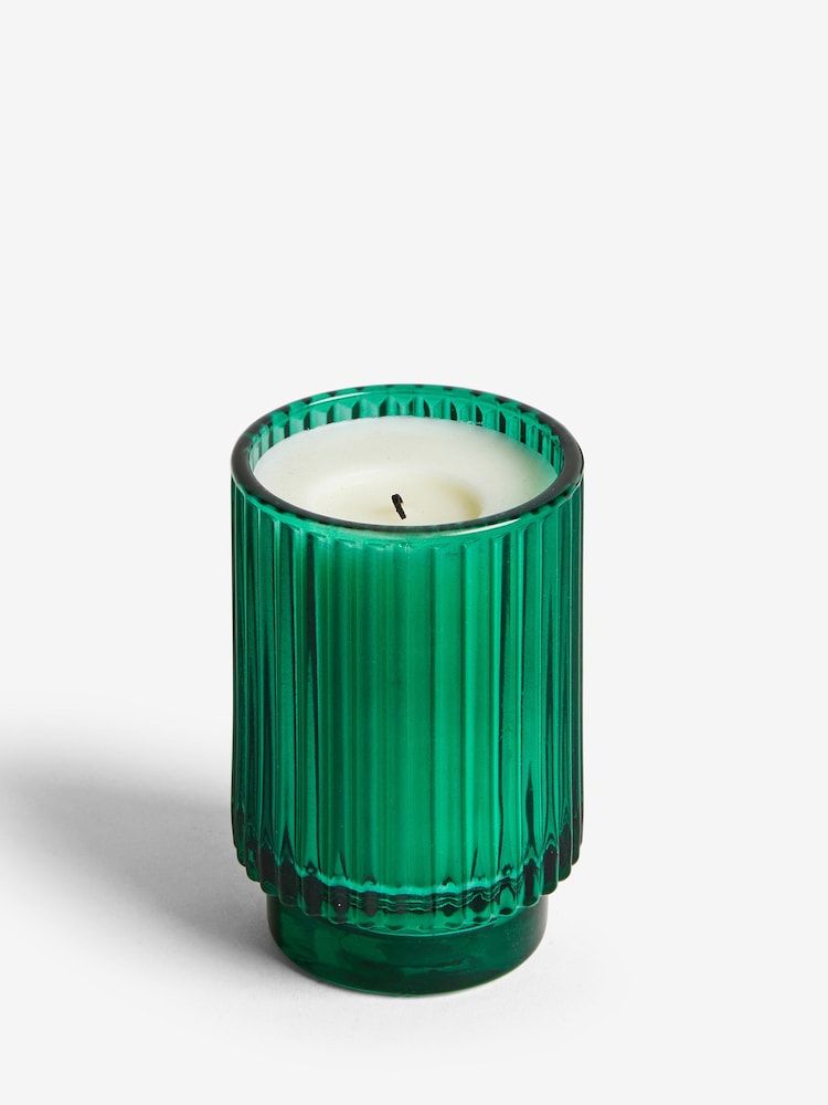 Teal Blue Small Dark Orchid and Patchouli Scented Candle - Image 4 of 4