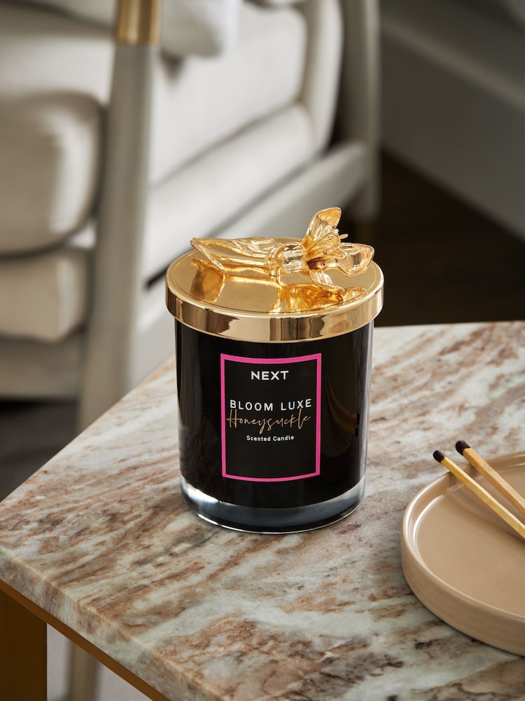 Black Bloom Luxe Honeysuckle Luxury Scented Candle - Image 2 of 3