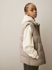لون محايد - Padded Puffer Gilet (3-16yrs) - صورة 5 من 8