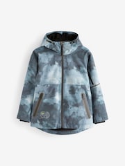 Grey/Blue Waterproof Fleece Lined Coat (3-17yrs) - Image 1 of 7