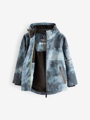Grey/Blue Waterproof Fleece Lined Coat (3-17yrs) - Image 3 of 7