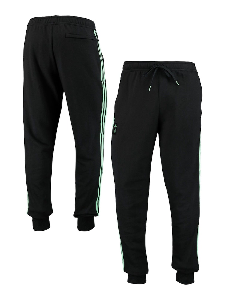 adidas Black 100% Cotton Real Madrid Lifestyler Heavy Cotton Joggers - Image 1 of 3 adidas Black 100% Cotton Real Madrid Lifestyler Heavy Cotton Joggers - Image 1 of 3