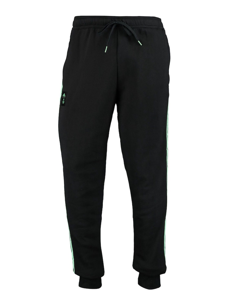 adidas Black 100% Cotton Real Madrid Lifestyler Heavy Cotton Joggers - Image 2 of 3 adidas Black 100% Cotton Real Madrid Lifestyler Heavy Cotton Joggers - Image 2 of 3