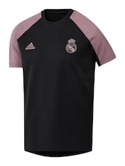 adidas Black Real Madrid Travel T-Shirt - Image 2 of 3