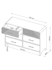 Dark Natural Ellis Oak Wood Chest of Drawers - Image 14 of 14