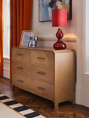 Dark Natural Ellis Oak Wood Chest of Drawers - Image 7 of 14
