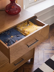 Dark Natural Ellis Oak Wood Chest of Drawers - Image 8 of 14