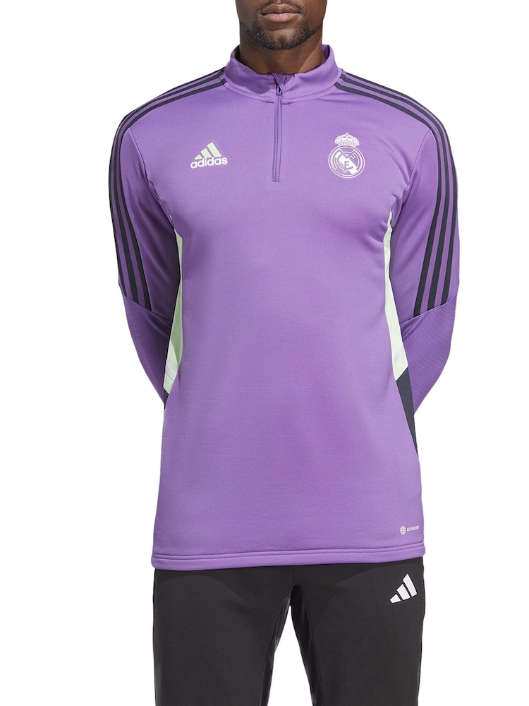 adidas Purple Real Madrid Training Top - Image 1 of 2