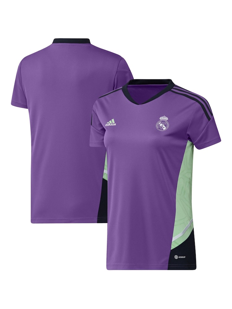 adidas Purple Real Madrid Training Jersey Womens - Image 1 of 3