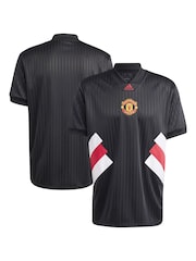 adidas Black Manchester United Icon Jersey - Image 1 of 3