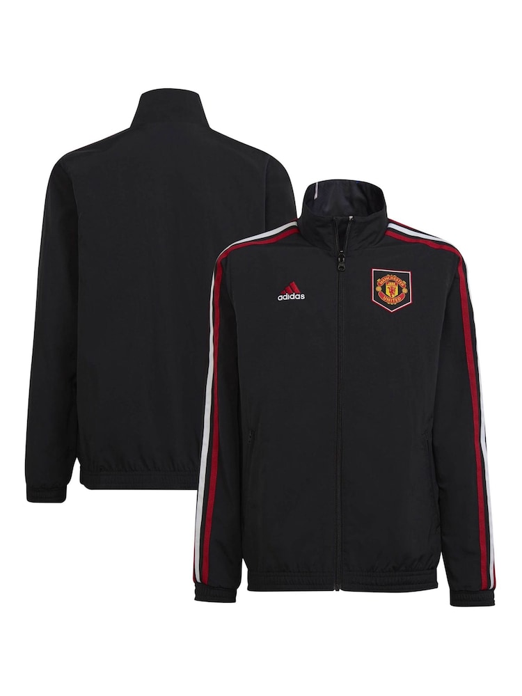 adidas Black Manchester United Reversible Anthem Jacket Kids - Image 1 of 3