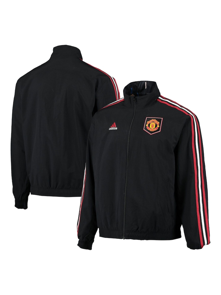 adidas Black Manchester United Reversible Anthem Jacket - Image 1 of 3