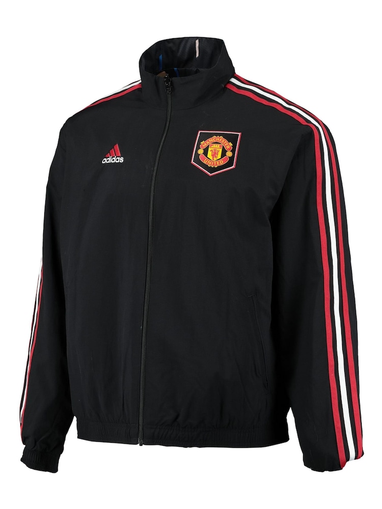 adidas Black Manchester United Reversible Anthem Jacket - Image 2 of 3