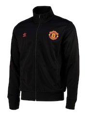 adidas Black Manchester United x Originals Essentials Track Jacket - Image 2 of 3
