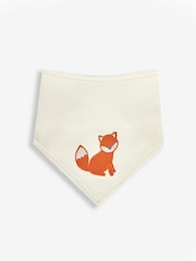 JoJo Maman Bébé Woodland/Fox 3-Pack Cotton Baby Dribble Bibs - Image 2 of 4