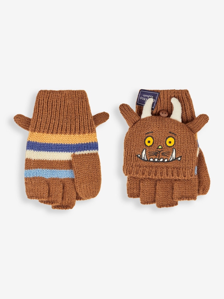 JoJo Maman Bébé Brown Kids The Gruffalo Gloves - Image 3 of 4