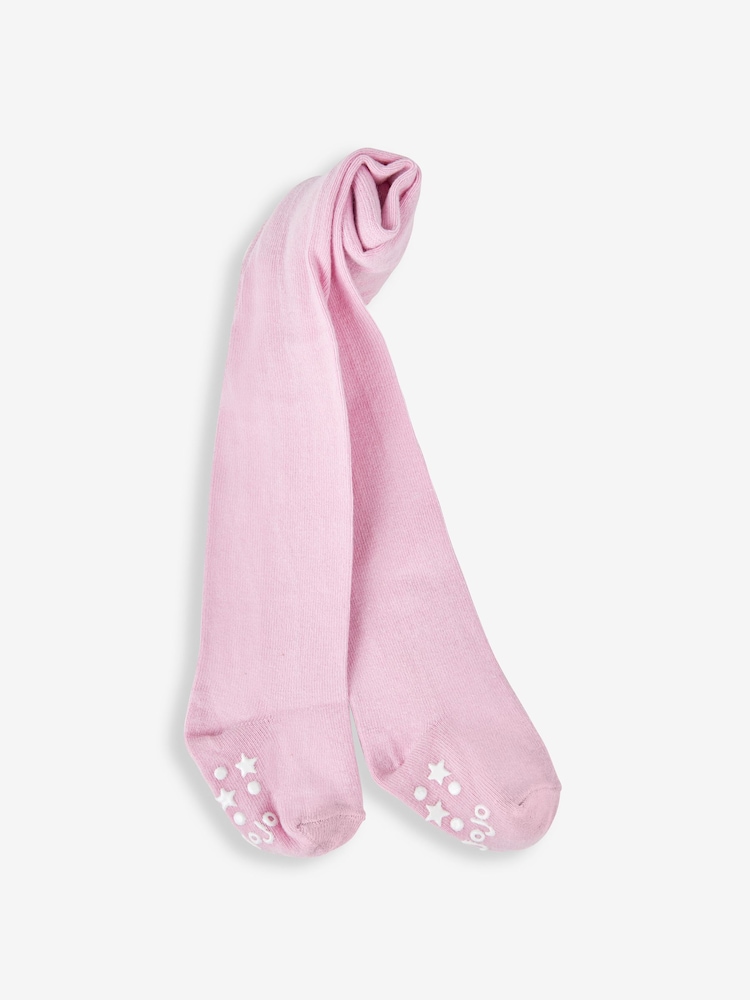 JoJo Maman Bébé Pink 2-Pack Cotton Rich Tights - Image 2 of 4