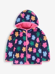 JoJo Maman Bébé Navy Blue Cosy Teddy Fleece - Image 3 of 5
