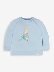 JoJo Maman Bébé Blue Peter Rabbit Appliqué Sweatshirt & Trousers Baby Set - Image 5 of 9