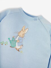 JoJo Maman Bébé Blue Peter Rabbit Appliqué Sweatshirt & Trousers Baby Set - Image 7 of 9