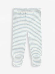 JoJo Maman Bébé Blue Peter Rabbit Appliqué Wrap Top & Cosy Trousers Baby Set - Image 5 of 8