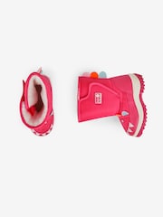 JoJo Maman Bébé Fuchsia Girls' Dino Snow Boots - Image 4 of 5