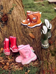 JoJo Maman Bébé Fuchsia Girls' Dino Snow Boots - Image 5 of 5