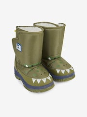 JoJo Maman Bébé Green Dino Snow Boots - Image 1 of 9