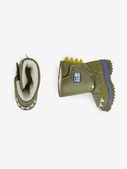 JoJo Maman Bébé Green Dino Snow Boots - Image 4 of 9