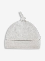 JoJo Maman Bébé White 2-Pack Baby Hats - Image 2 of 5