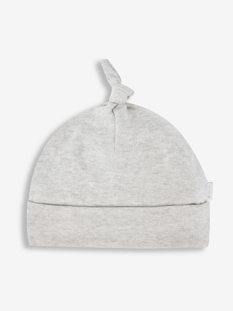 JoJo Maman Bébé White 2-Pack Baby Hats - Image 2 of 5
