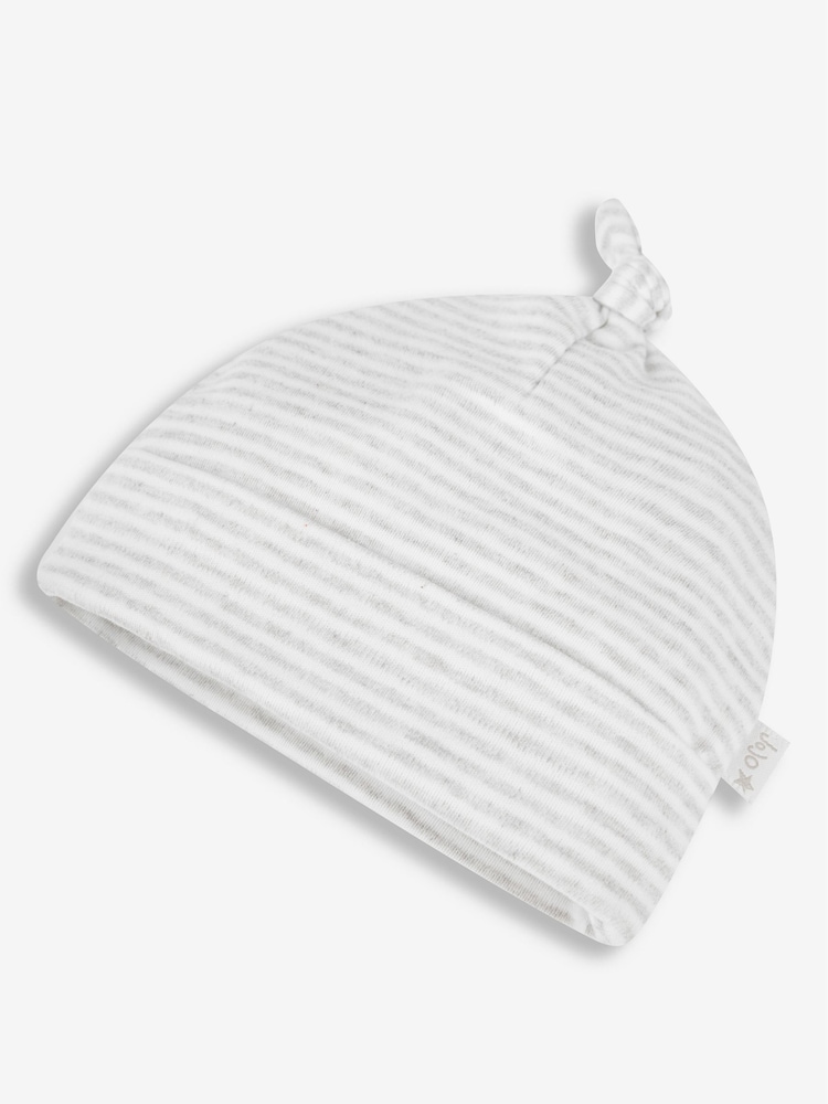 JoJo Maman Bébé White 2-Pack Baby Hats - Image 5 of 5