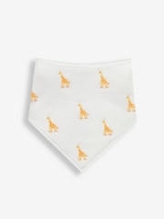 JoJo Maman Bébé Yellow Giraffe 3-Pack Cotton Baby Dribble Bibs - Image 2 of 4