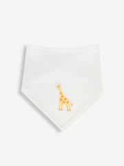 JoJo Maman Bébé Yellow Giraffe 3-Pack Cotton Baby Dribble Bibs - Image 4 of 4