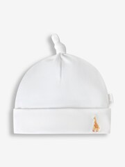 JoJo Maman Bébé White Giraffe Baby Hat - Image 1 of 2